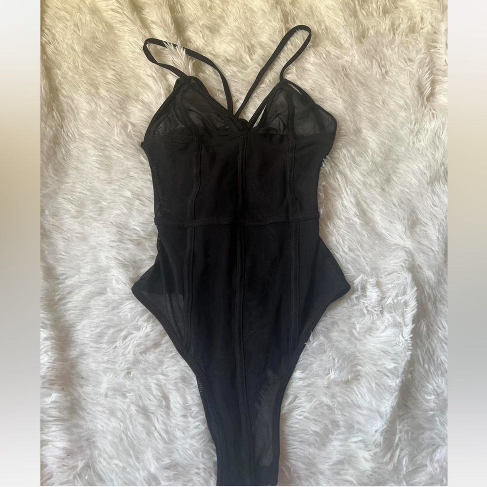 Black Sheer Bodysuit